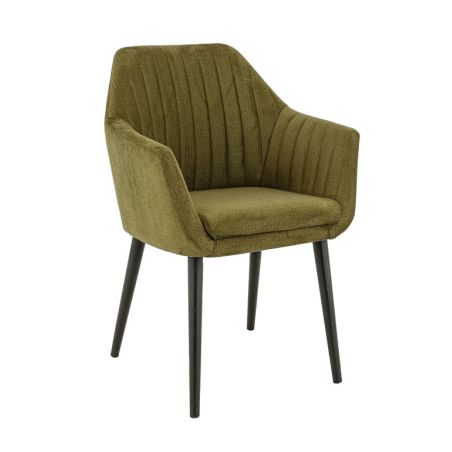 Coussin d'assise pour chaise ALFONSE (sans structure) d'intérieur - Bois, tissu 100% PES olive