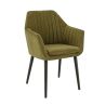 Coussin d'assise pour chaise ALFONSE (sans structure) d'intérieur - Bois, tissu 100% PES olive