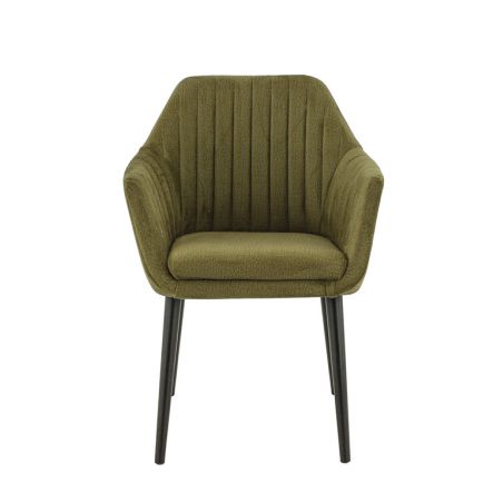 Coussin d'assise pour chaise ALFONSE (sans structure) d'intérieur - Bois, tissu 100% PES olive