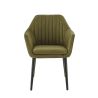 Coussin d'assise pour chaise ALFONSE (sans structure) d'intérieur - Bois, tissu 100% PES olive