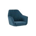 Coussin d'assise pour chaise ALFONSE (sans structure) d'intérieur - Bois, tissu 100% PES petrol