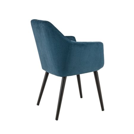 Coussin d'assise pour chaise ALFONSE (sans structure) d'intérieur - Bois, tissu 100% PES petrol