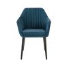 Coussin d'assise pour chaise ALFONSE (sans structure) d'intérieur - Bois, tissu 100% PES petrol