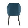 Coussin d'assise pour chaise ALFONSE (sans structure) d'intérieur - Bois, tissu 100% PES petrol