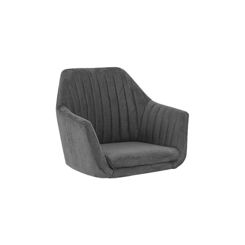 Coussin d'assise pour chaise ALFONSE (sans structure) d'intérieur - Bois, tissu 100% PES anthracite