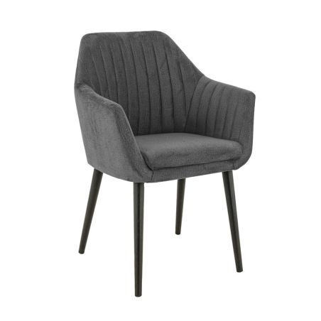 Coussin d'assise pour chaise ALFONSE (sans structure) d'intérieur - Bois, tissu 100% PES anthracite