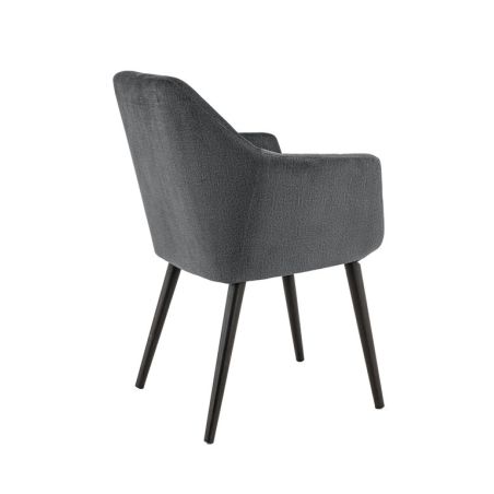Coussin d'assise pour chaise ALFONSE (sans structure) d'intérieur - Bois, tissu 100% PES anthracite