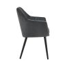 Coussin d'assise pour chaise ALFONSE (sans structure) d'intérieur - Bois, tissu 100% PES anthracite