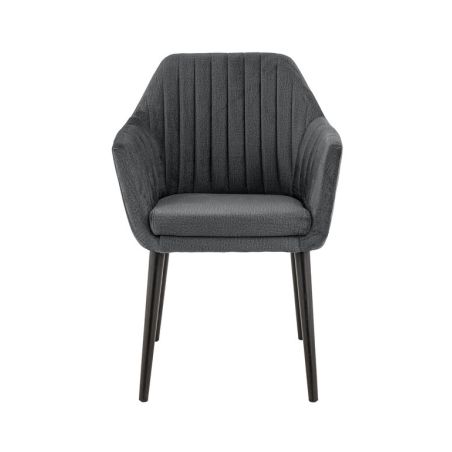 Coussin d'assise pour chaise ALFONSE (sans structure) d'intérieur - Bois, tissu 100% PES anthracite