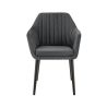 Coussin d'assise pour chaise ALFONSE (sans structure) d'intérieur - Bois, tissu 100% PES anthracite