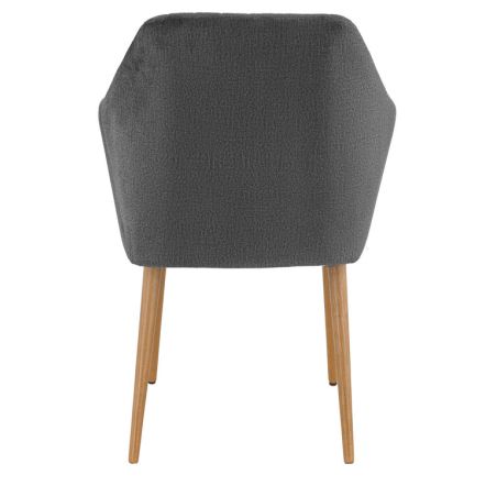 Coussin d'assise pour chaise ALFONSE (sans structure) d'intérieur - Bois, tissu 100% PES anthracite