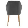 Coussin d'assise pour chaise ALFONSE (sans structure) d'intérieur - Bois, tissu 100% PES anthracite