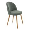 Coque pour chaise ELOÏSE (sans structure) d'intérieur - Bois, tissu 100% PES vert