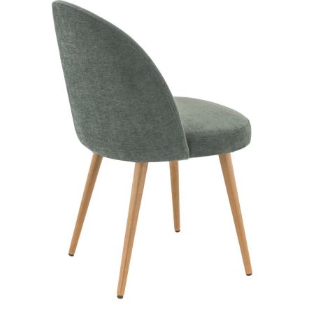 Coque pour chaise ELOÏSE (sans structure) d'intérieur - Bois, tissu 100% PES vert