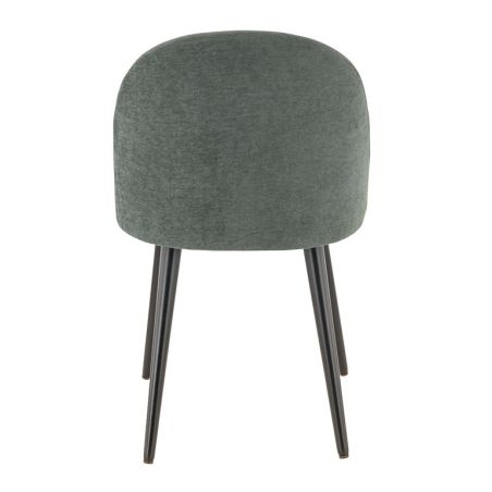 Coque pour chaise ELOÏSE (sans structure) d'intérieur - Bois, tissu 100% PES vert