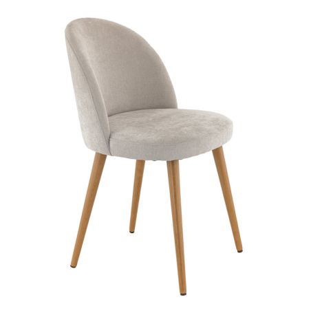 Coque pour chaise ELOÏSE (sans structure) d'intérieur - Bois, tissu 100% PES greige
