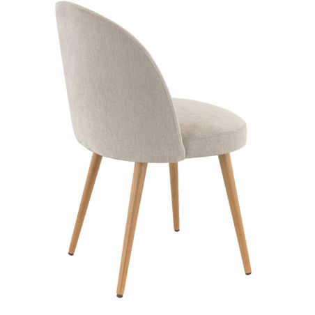 Coque pour chaise ELOÏSE (sans structure) d'intérieur - Bois, tissu 100% PES greige