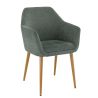 Coque pour chaise ROMEO (sans structure) d'intérieur - Bois, tissu 100% PES vert