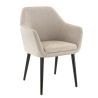 Coque pour chaise ROMEO (sans structure) d'intérieur - Bois, tissu 100% PES greige