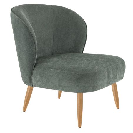 Coque pour chaise CLOTHILDE (sans structure) d'intérieur - Bois, tissu 100% PES vert