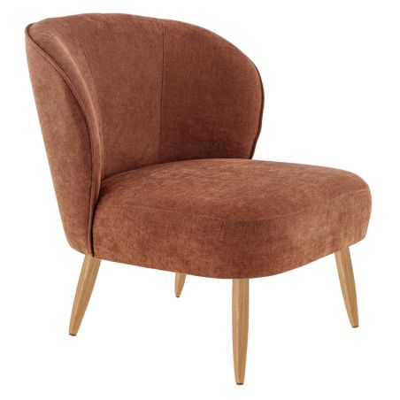 Coque pour chaise CLOTHILDE (sans structure) d'intérieur - Bois, tissu 100% PES terra