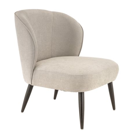 Coque pour chaise CLOTHILDE (sans structure) d'intérieur - Bois, tissu 100% PES greige