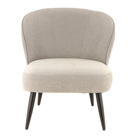 Coque pour chaise CLOTHILDE (sans structure) d'intérieur - Bois, tissu 100% PES greige