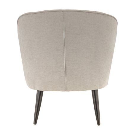 Coque pour chaise CLOTHILDE (sans structure) d'intérieur - Bois, tissu 100% PES greige