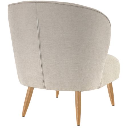 Coque pour chaise CLOTHILDE (sans structure) d'intérieur - Bois, tissu 100% PES greige