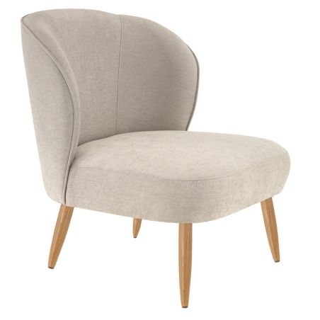 Coque pour chaise CLOTHILDE (sans structure) d'intérieur - Bois, tissu 100% PES greige