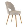Coque pour chaise GINETTE (sans structure) d'intérieur - Bois, tissu 100% PES greige
