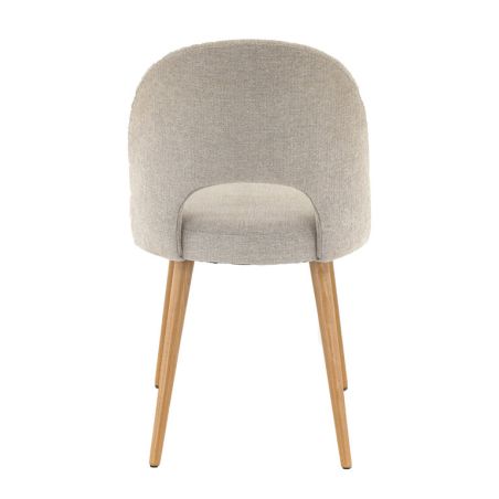 Coque pour chaise GINETTE (sans structure) d'intérieur - Bois, tissu 100% PES greige
