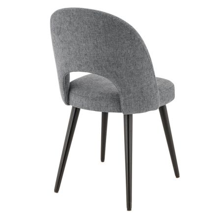 Coque pour chaise GINETTE (sans structure) d'intérieur - Bois, tissu 100% PES gris fonce
