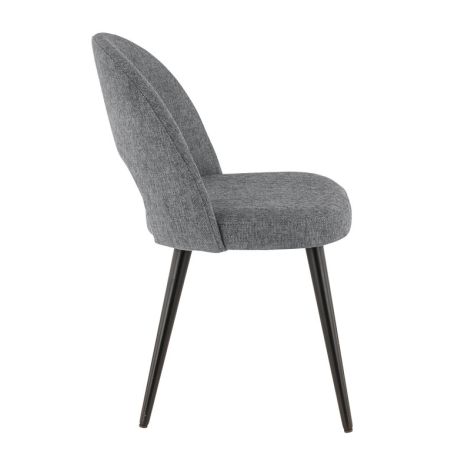 Coque pour chaise GINETTE (sans structure) d'intérieur - Bois, tissu 100% PES gris fonce