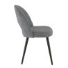 Coque pour chaise GINETTE (sans structure) d'intérieur - Bois, tissu 100% PES gris fonce