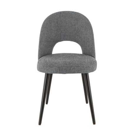 Coque pour chaise GINETTE (sans structure) d'intérieur - Bois, tissu 100% PES gris fonce