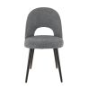 Coque pour chaise GINETTE (sans structure) d'intérieur - Bois, tissu 100% PES gris fonce