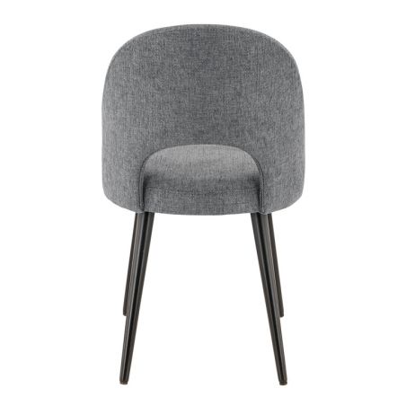 Coque pour chaise GINETTE (sans structure) d'intérieur - Bois, tissu 100% PES gris fonce
