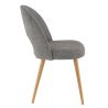 Coque pour chaise GINETTE (sans structure) d'intérieur - Bois, tissu 100% PES gris fonce