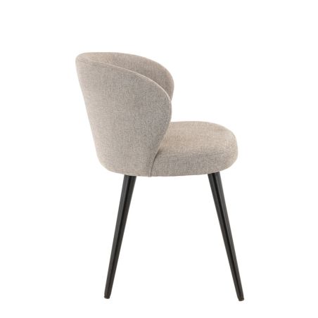 Coque pour chaise ANGÈLE (sans structure) d'intérieur - Bois, tissu 100% PES greige