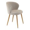 Coque pour chaise ANGÈLE (sans structure) d'intérieur - Bois, tissu 100% PES greige