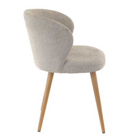 Coque pour chaise ANGÈLE (sans structure) d'intérieur - Bois, tissu 100% PES greige