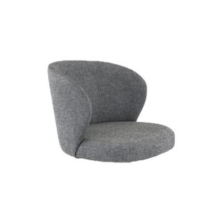 Coque pour chaise ANGÈLE (sans structure) d'intérieur - Bois, tissu 100% PES gris fonce