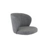 Coque pour chaise ANGÈLE (sans structure) d'intérieur - Bois, tissu 100% PES gris fonce