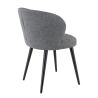 Coque pour chaise ANGÈLE (sans structure) d'intérieur - Bois, tissu 100% PES gris fonce