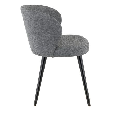 Coque pour chaise ANGÈLE (sans structure) d'intérieur - Bois, tissu 100% PES gris fonce