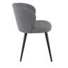 Coque pour chaise ANGÈLE (sans structure) d'intérieur - Bois, tissu 100% PES gris fonce