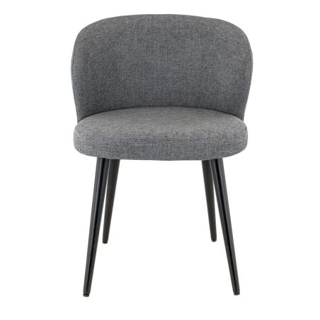 Coque pour chaise ANGÈLE (sans structure) d'intérieur - Bois, tissu 100% PES gris fonce