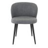 Coque pour chaise ANGÈLE (sans structure) d'intérieur - Bois, tissu 100% PES gris fonce
