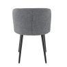Coque pour chaise ANGÈLE (sans structure) d'intérieur - Bois, tissu 100% PES gris fonce